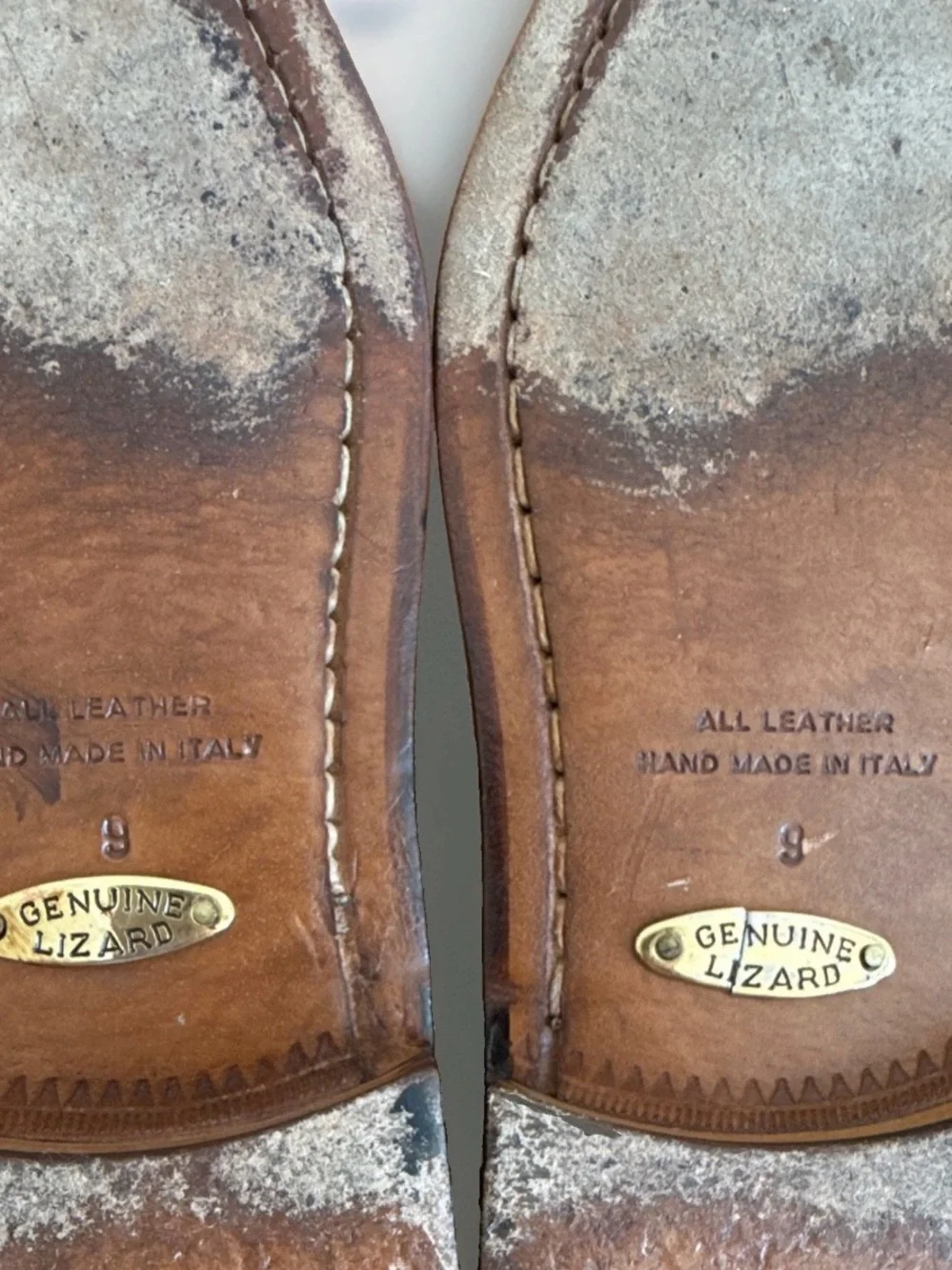 Traversi Vintage Handmade in Italy Genuine Teju Lizard 3-Eyelet Derby Dress Shoe